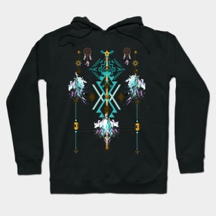 Azteca mayan plumas Hoodie